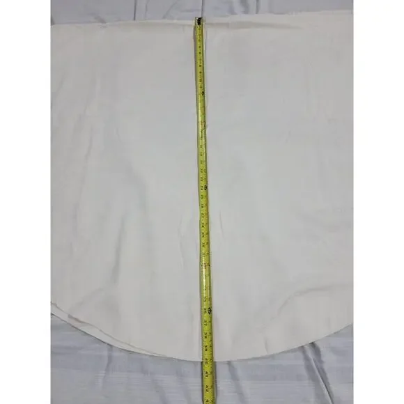 ✨ Vintage Set White Cotton Tablecloth Lot Rectangle +  Round Minimalist Decor - Picture 8 of 8